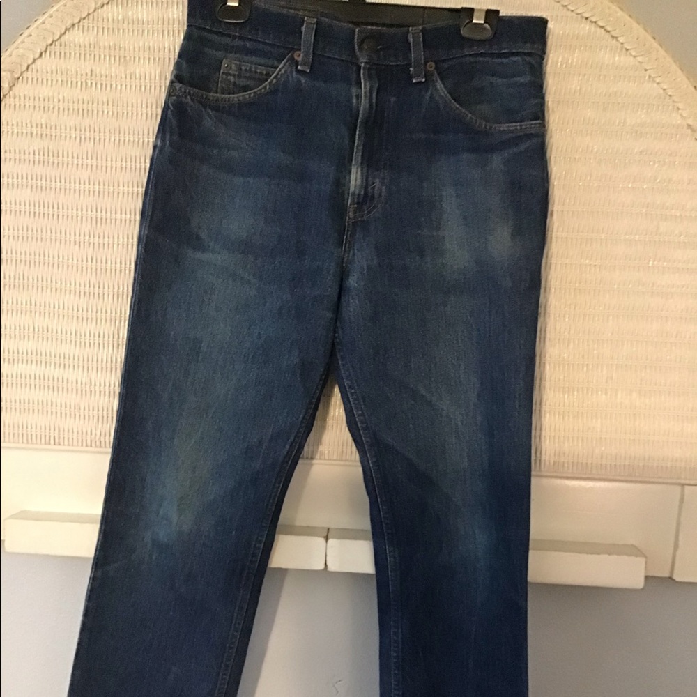 Levis Vintage Orange Tab Jeans with Leather Patch